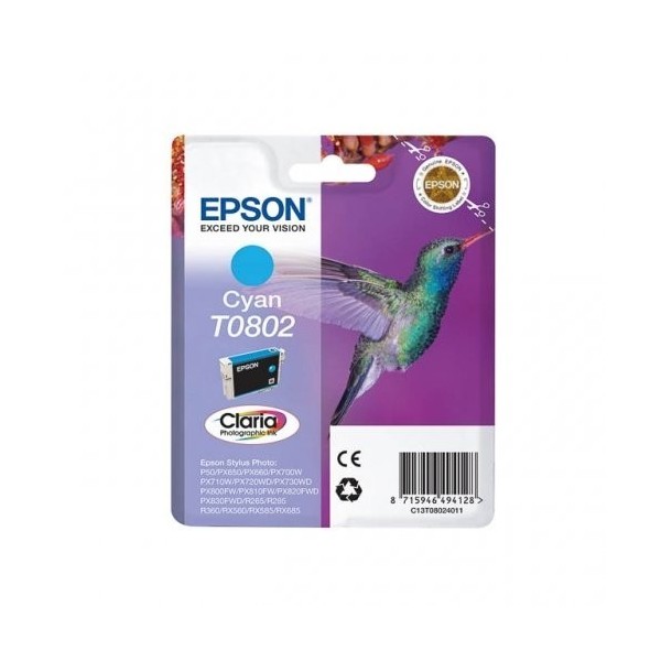 Epson оригинал чернила C13T08024010 T0802