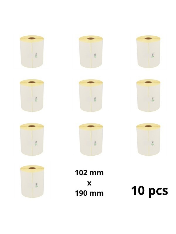 Zebra 102mm x 190mm etiketi rull Dore analoog komplekt 10 tükki