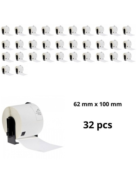 Brother DK-11202 DK11202 62mm x 100mm Thermal Paper Labels Dore manufacturer, 32 pcs