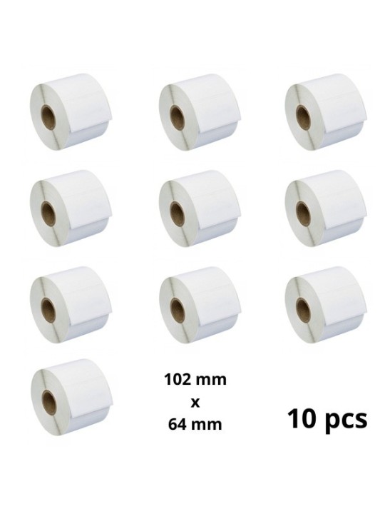 Zebra 102mm x 64mm термо рулоны этикеток 76 mm сердцевина Dore производитель, 10 шт