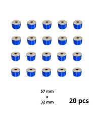 Zebra 800262-125 57mm x 32mm Thermal Paper Labels 25 mm Core Dore Manufacturer, 20 pcs 