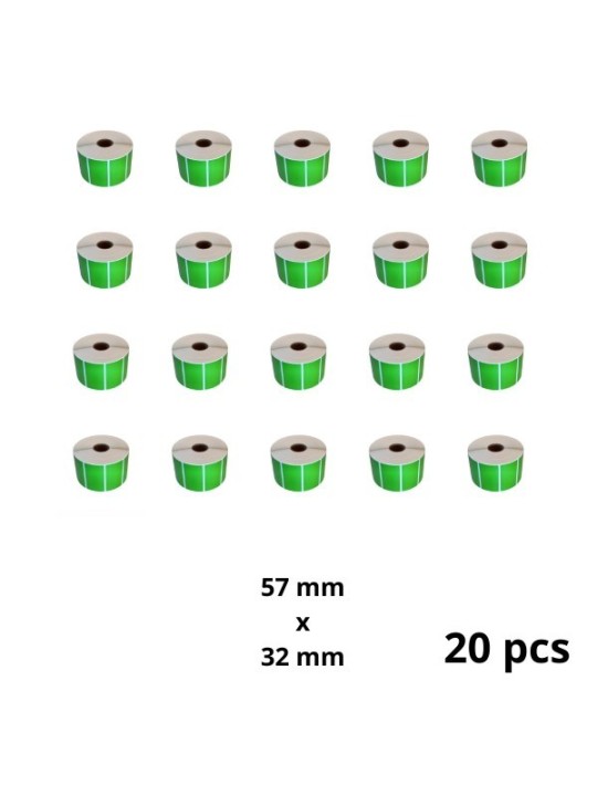 Zebra 800262-125 57mm x 32mm Thermal Paper Labels 25 mm Core Dore Manufacturer, 20 pcs