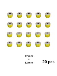 Zebra 800262-125 57mm x 32mm Thermal Paper Labels 25 mm Core Dore Manufacturer, 20 pcs