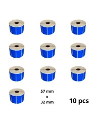 Zebra 800262-125 57mm x 32mm Thermal Paper Labels 25 mm Core Dore Manufacturer, 10 pcs