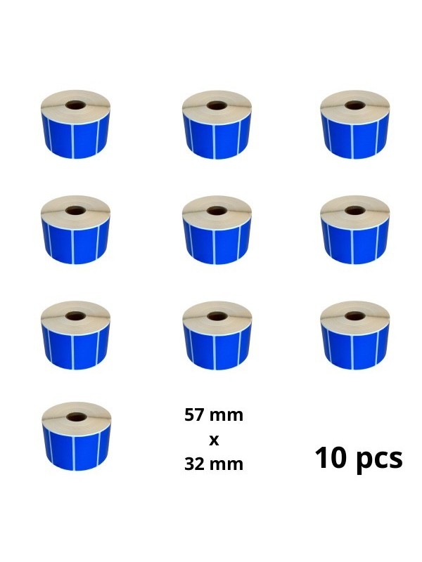 Zebra 800262-125 57mm x 32mm Thermal Paper Labels 25 mm Core Dore Manufacturer, 10 pcs