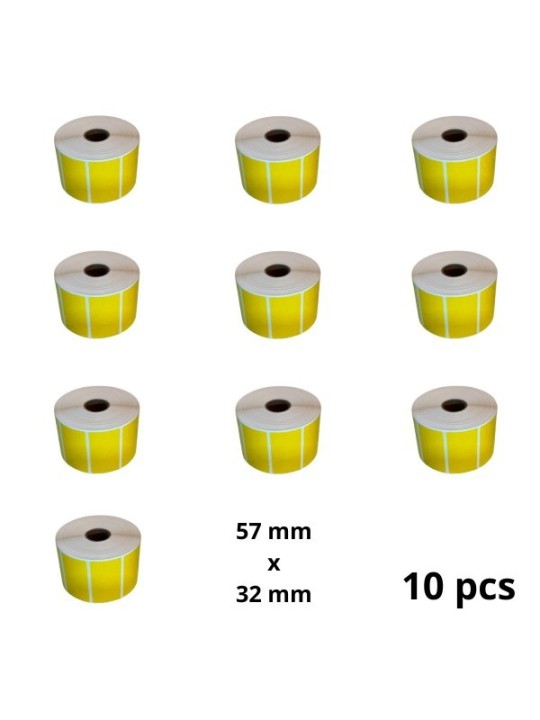 Zebra 800262-125 57mm x 32mm Thermal Paper Labels 25 mm Core Dore Manufacturer, 10 pcs