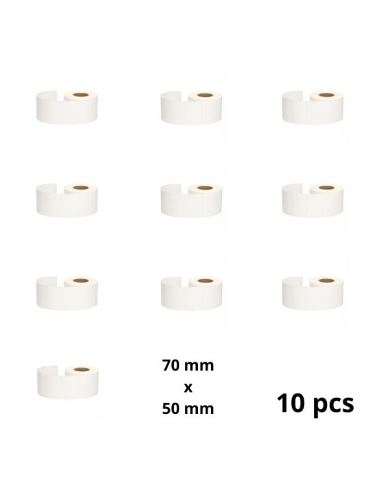 Zebra 70mm x 50mm Thermal Paper Labels 45 mm Core Dore Manufacturer, 10 pcs