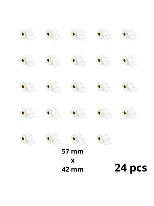 Zebra 67mm x 42mm Thermal Paper Labels 25 mm Core Dore Manufacturer, 24 pcs