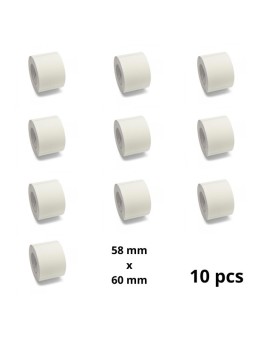 Zebra 58mm x 60mm lämpöpaperitarrat 25 mm ytimellä, valmistaja Dore, 10 kpl Removable