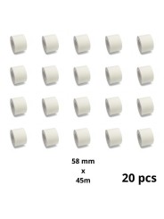 Zebra 58mm x 45000mm Thermal Paper Labels 40 mm Core Dore Manufacturer, 20 pcs