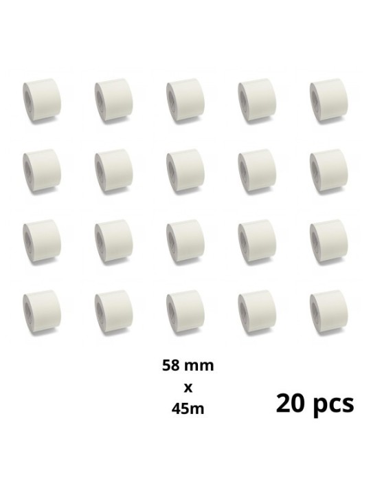 Zebra 58mm x 45000mm Thermal Paper Labels 40 mm Core Dore Manufacturer, 20 pcs