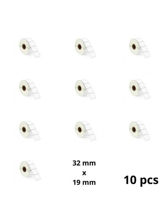 Zebra 32mm x 19mm термо рулоны этикеток 25 mm сердцевина Dore производитель, 10 шт