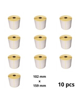 Zebra 3010066-T 102mm x 159mm Thermal Paper Labels 25 mm Core Dore Manufacturer, 10 pcs