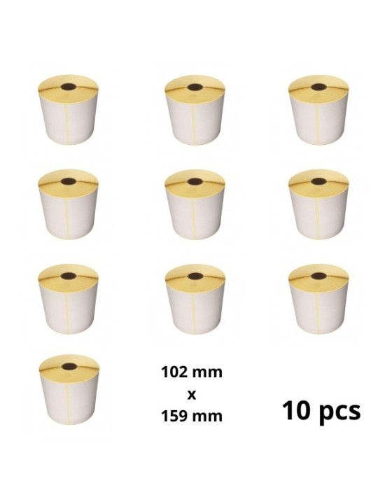 Zebra 3010066-T 102mm x 159mm Thermal Paper Labels 25 mm Core Dore Manufacturer, 10 pcs