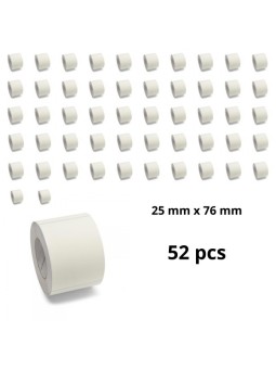 Zebra 3007207 25mm x 76mm lämpöpaperitarrat 25 mm ytimellä, valmistaja Dore, 52 kpl