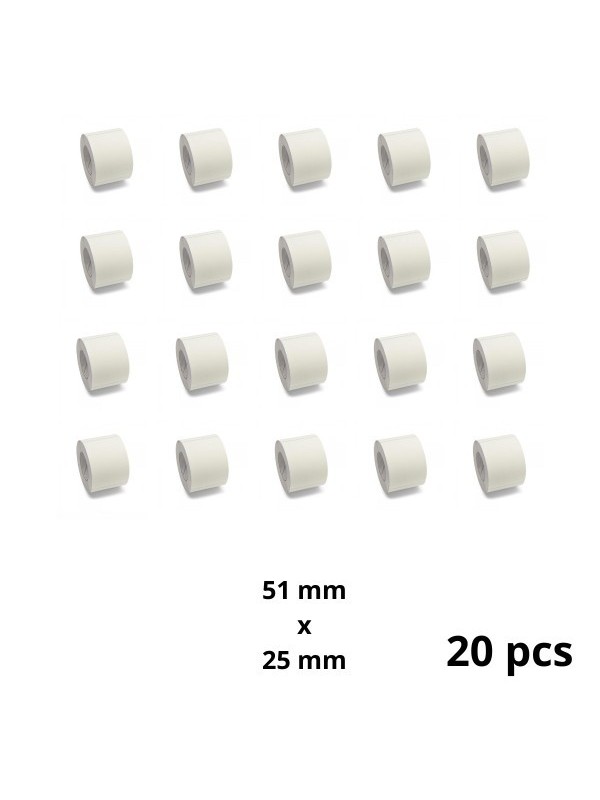 Zebra 880199-025D 51mm x 25mm lämpöpaperitarrat 25 mm ytimellä, valmistaja Dore, 20 kpl Zebra 880199-025D 51mm x 25mm lämpöpaperitarrat 25 mm ytimellä, valmistaja Dore, 20 kpl