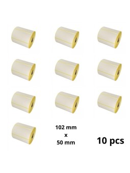 Zebra 87000 102mm x 50mm lämpöpaperitarrat 25 mm ytimellä, valmistaja Dore, 10 kpl