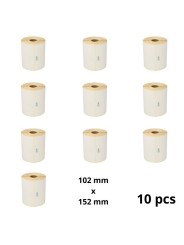 Zebra 800264-605 102mm x 152mm Thermal Paper Labels 25 mm Core Dore Manufacturer, 10 pcs