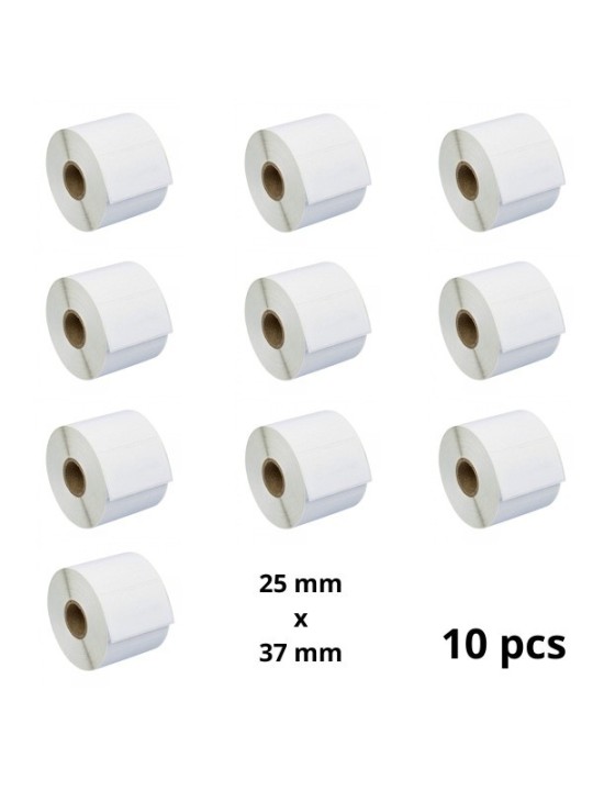Zebra 3006JK2 25mm x 37mm Thermal Paper Labels 76 mm Core Dore Manufacturer, 10 pcs