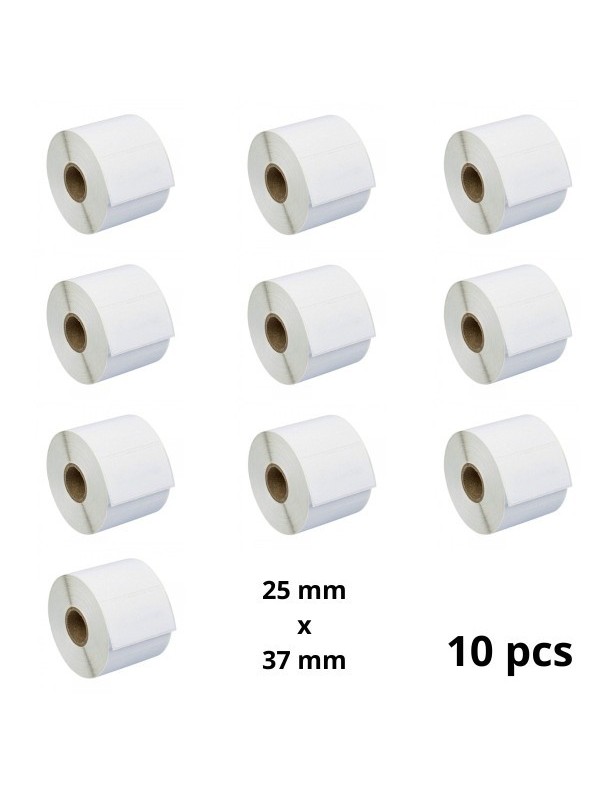 Zebra 3006JK2 25mm x 37mm Thermal Paper Labels 76 mm Core Dore Manufacturer, 10 pcs