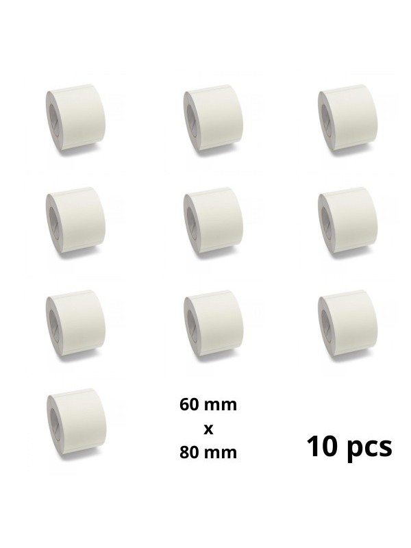 Zebra 3006003 60mm x 80mm Thermal Paper Labels 76 mm Core Dore Manufacturer, 10 pcs