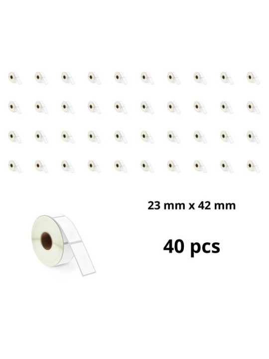 Zebra 23mm x 42mm термо рулоны этикеток 25 mm сердцевина Dore производитель, 40 шт