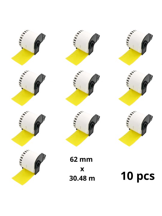 Brother DK-22205 DK22205 Blue 62mm x 30480mm Thermal Paper Labels Dore manufacturer, 10 pcs