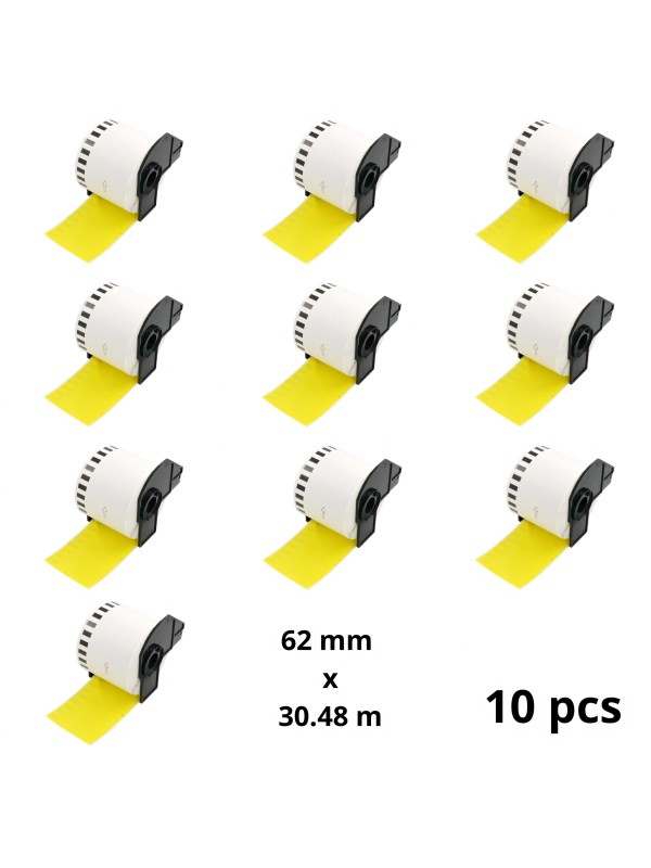 Brother DK-22205 DK22205 Blue 62mm x 30480mm Thermal Paper Labels Dore manufacturer, 10 pcs