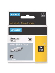 DYMO Rhino Heat-shrink tube 24 mm x 1.5m   black on white (1805443)