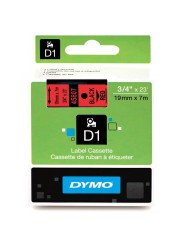 DYMO D1 Lente 19mm x 7m   melns uz sarkanas (45807   S0720870)