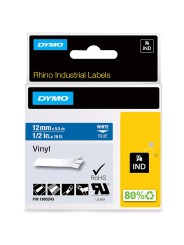 DYMO Rhino Vinilinė Juostelė 12mm x 5.5m   baltas ant mėlynos (1805243)