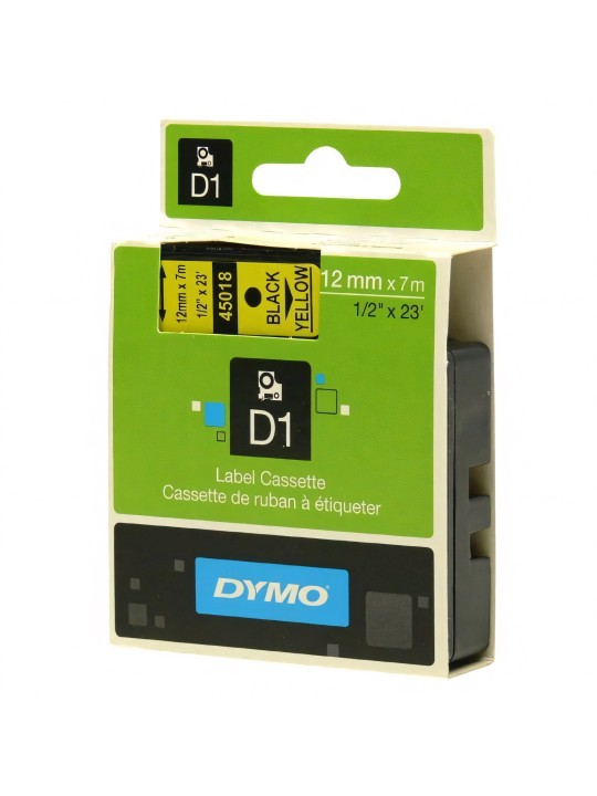 DYMO D1 Juostelė 12mm x7m   juodas ant geltonos (45018   S0720580) 