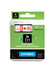 DYMO D1 Tape 19mm x 7m  red on white (45805   S0720850)