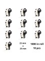 Brother DK-11221 DK11221 23mm x 23mm термо рулоны этикеток Dore производитель, 10 шт