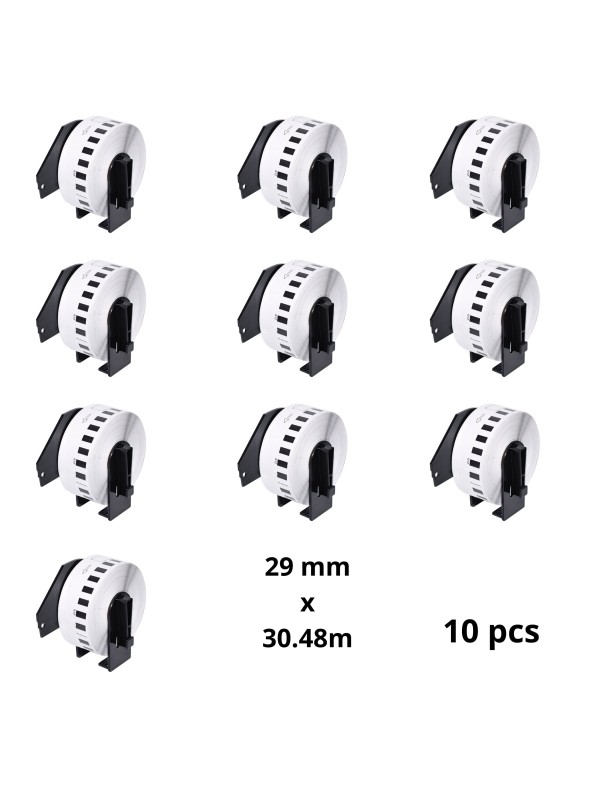 Brother DK-22210 DK22210 etiketės ritinys Dore analoginė komplektas 10 vienetų