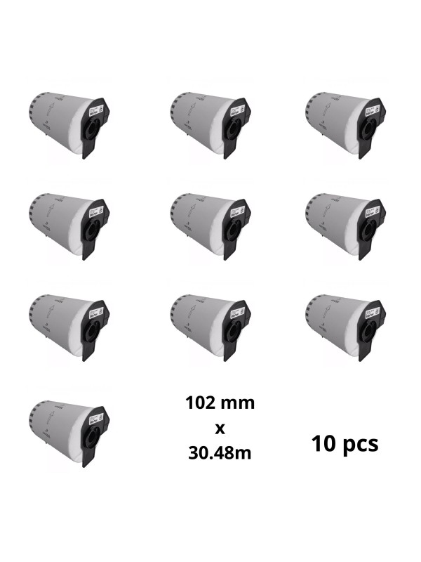 Brother DK-22243 DK22243 102mm x 30480mm Thermal Paper Labels Dore manufacturer, 10 pcs