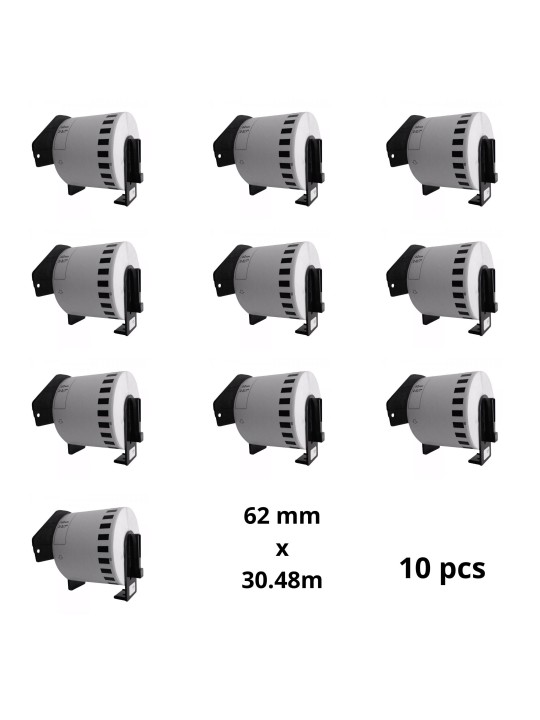 Brother DK-44205 DK44205 62mm x 30480mm lämpöpaperitarrat, valmistaja Dore, 10 шт Removable