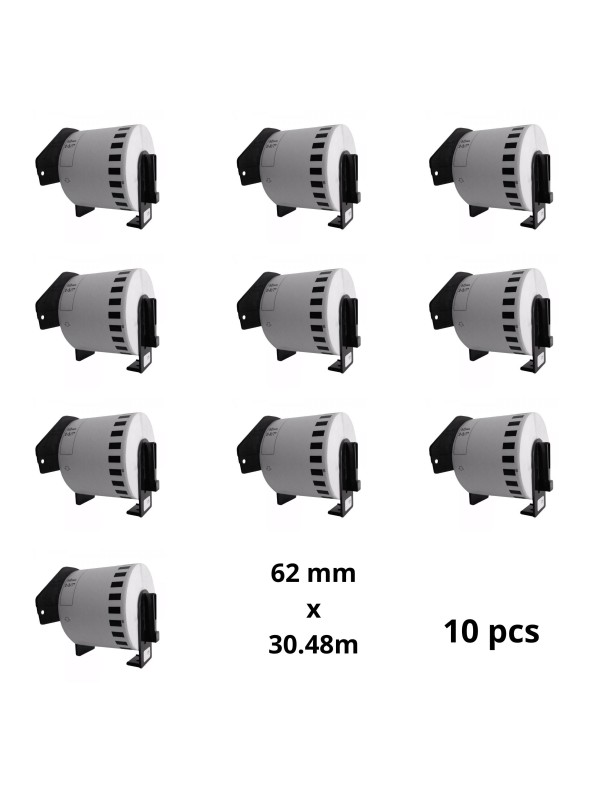 Brother DK-44205 DK44205 62mm x 30480mm lämpöpaperitarrat, valmistaja Dore, 10 шт Removable
