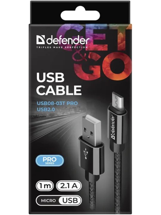 Defender USB08-03T PRO USB2.0 Black