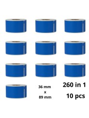 Dymo 99012 Blue S0722400 etiketi rull Dore analoog komplekt 10 tükki