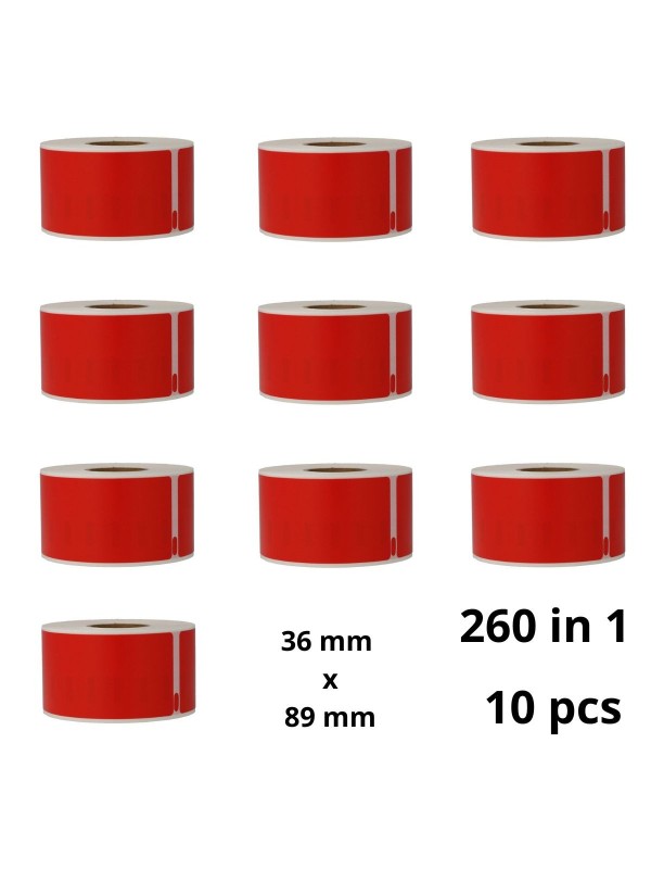 Dymo 99012 Red S0722400 etikettirulla Dore analoginen sarja 10 kpl Dymo 99012 Red S0722400 etikettirulla Dore analoginen sarja 10 kpl