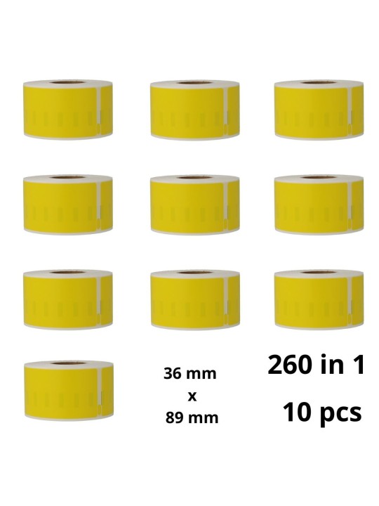 Dymo 99012 Yellow S0722400 etiketi rull Dore analoog komplekt 10 tükki