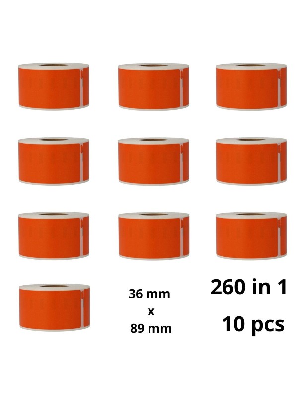 Dymo 99012 Orange S0722400 etiketi rull Dore analoog komplekt 10 tükki Dymo 99012 Orange S0722400 etiketi rull Dore analoog komplekt 10 tükki