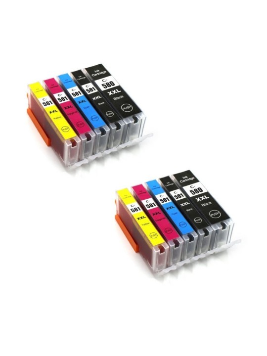 Canon PG-580 + CL-581 PG580 + CL581 10PACK BK/C/M/Y rašalinės kasetės Dore suderinamos