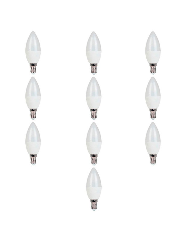 LED lemputė E14 C37 7W WW 3000K, 10vnt