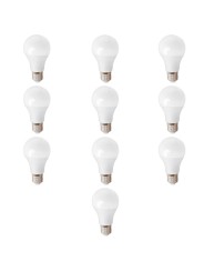 LED spuldze E27 A60 12W WW 3000K, 10gab