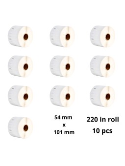 Dymo 99014 S0722430 label roll Dore compatible set 10 pcs removable