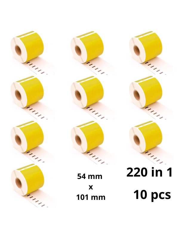 Dymo 99014 S0722430 Yellow label roll Dore compatible set 10 pcs Dymo 99014 S0722430 Yellow label roll Dore compatible set 10 pcs