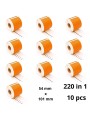 Dymo 99014 S0722430 Orange label roll Dore compatible set 10 pcs