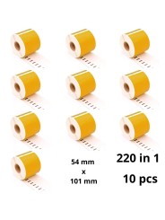 Dymo 99014 S0722430 Gold label roll Dore compatible set 10 pcs
